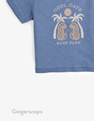 جينجرسنابس تي شيرت ولادي بطبعة أناناس وجملة أزرق