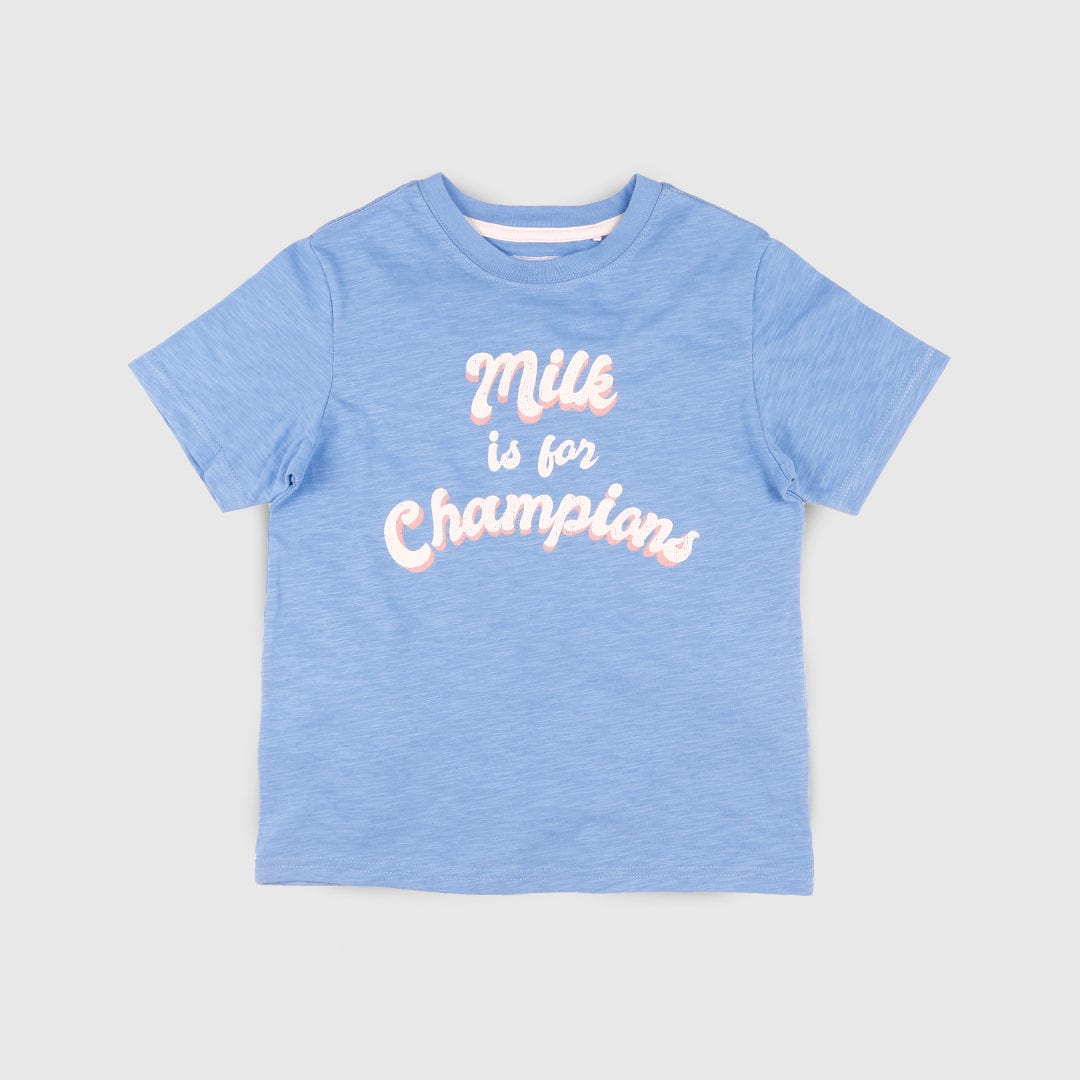 جينجرسنابس تي شيرت ولادي بطبعة أزرق سماوي