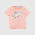 جينجرسنابس تيشيرت مخطط بالعرض مع طبعة أمامية نص كم ولادي برتقالي /توفو