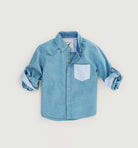 جينجرسنابس قميص بولو منسوج للأولاد جينز بجيب أمامي منقط أخضر زمردي