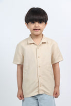 جينجرسنابس قميص أولادي نص كم سادة بيج