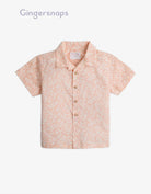 جينجرسنابس قميص سبعه مشجر أولادي نص كم بني