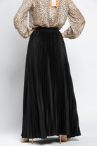 نتشي تنورة بليسيه طويلة مزينة بحزام نسائية