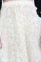 نتشي تنورة ميدي دانتيل منقوشة مبطنة