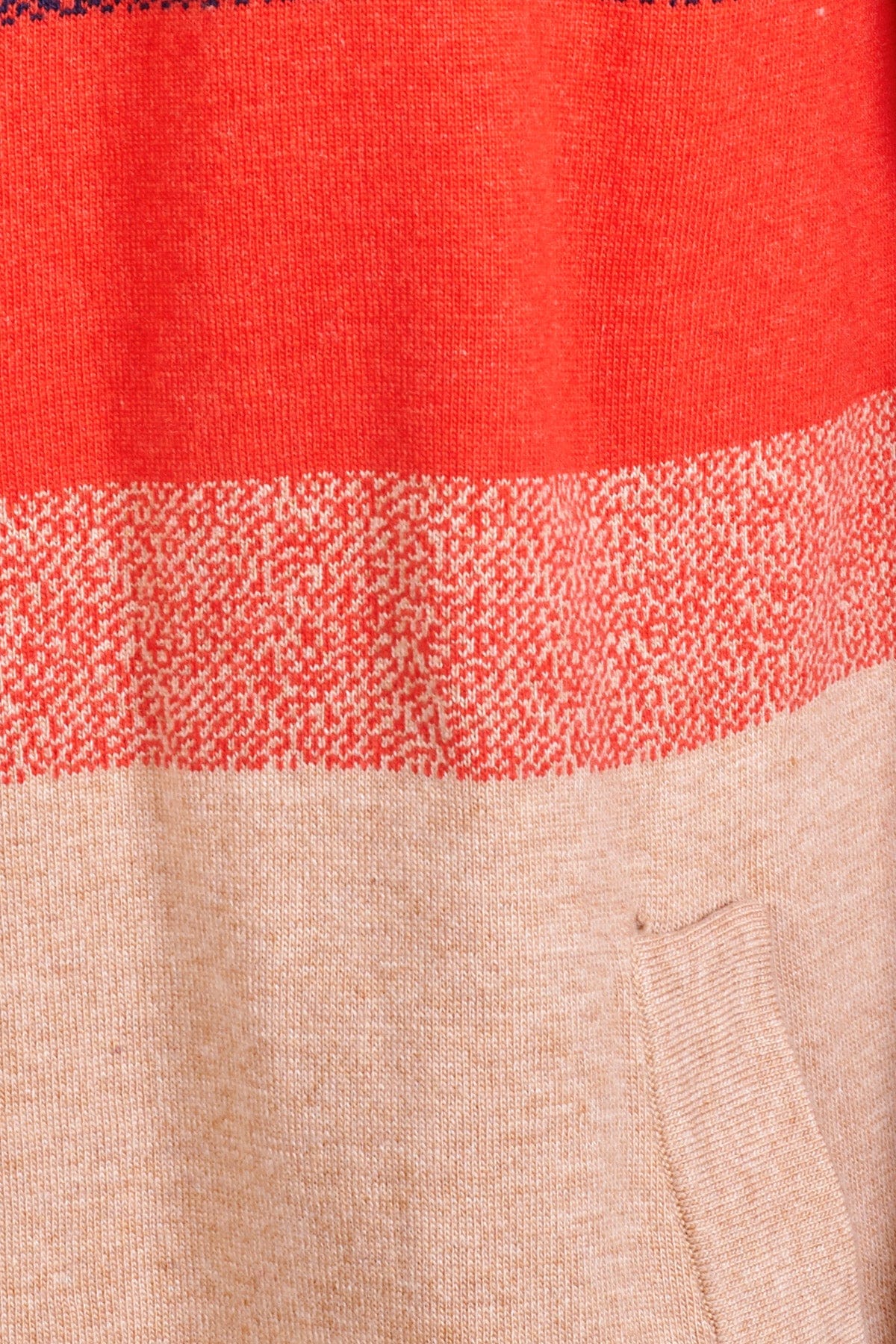 دريسنج بولا كارديجان طويل مخطط بالعرض بأكمام طويلة بيج