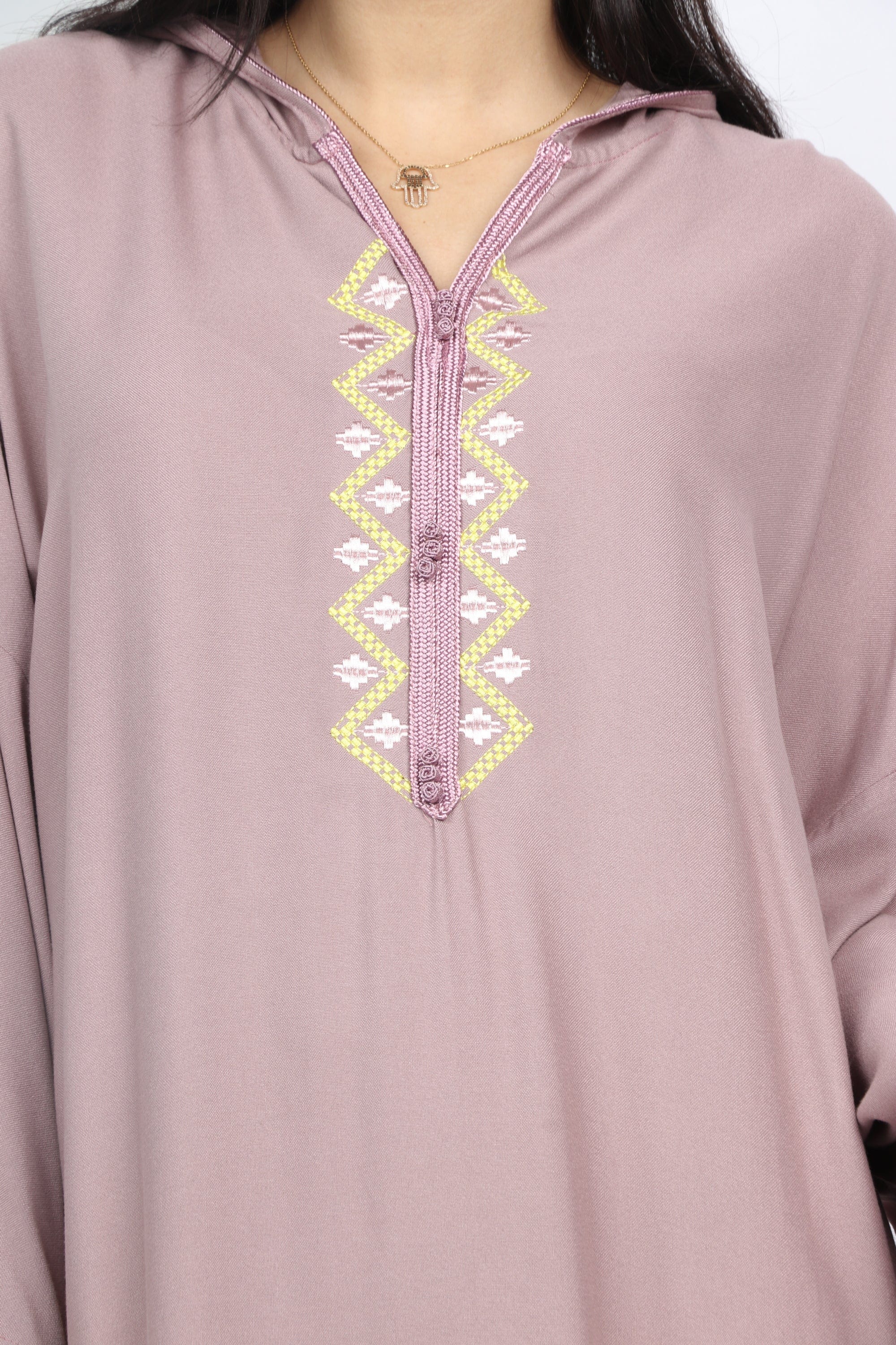 ديامانتين عباية سادة واسعة أكمام طويلة واسعة