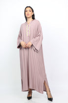 ديامانتين عباية سادة واسعة أكمام طويلة واسعة