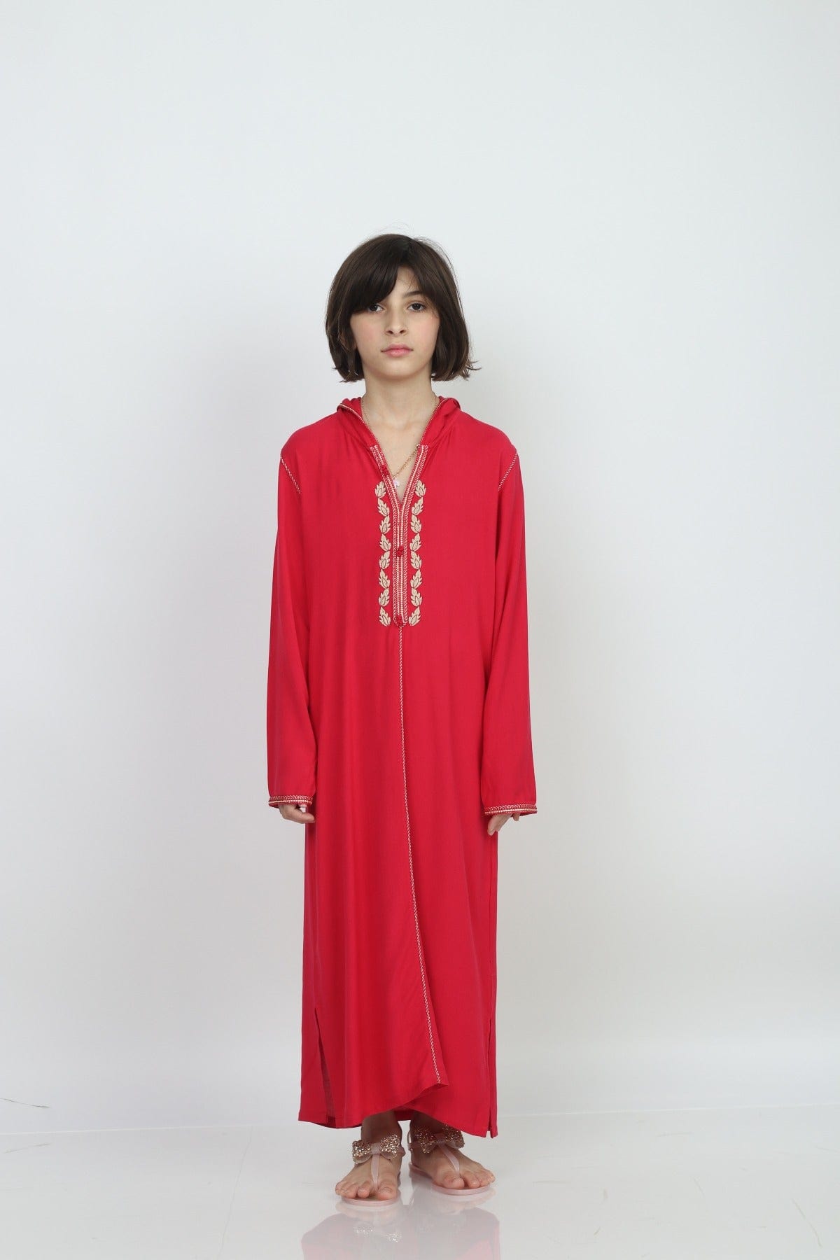 ديامانتين عباية بنات خليجي مطرزة كم طويل