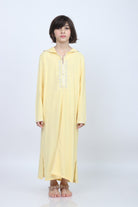 ديامانتين عباية بنات خليجي مطرزة كم طويل