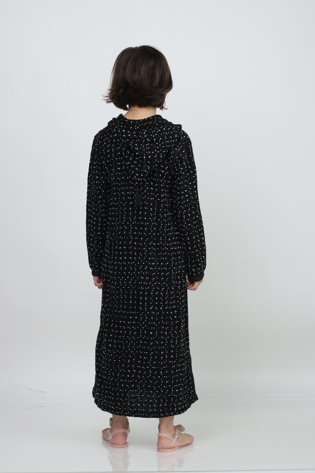 ديامانتين جلابية أطفال رقبة سبعة سهرة كم طويل بنات خليط