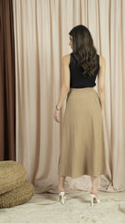 نتشي بلوزة نسائية صيفية بدون أكمام بنص رقبة