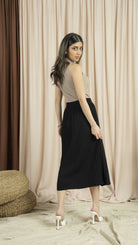 نتشي بلوزة نسائية صيفية بدون أكمام بنص رقبة