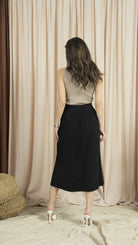 نتشي بلوزة نسائية صيفية بدون أكمام بنص رقبة