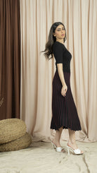 نتشي تنورة بليسيه نسائية لونين