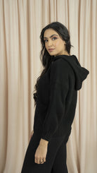 نتشي بلوفر سادة فرو كم طويل نسائي