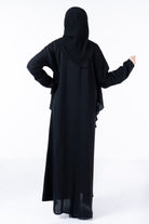 جوهرة عبايه حرير من بلاك بيري على شكل زهور أسود