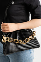 داليدرس حقيبة سادة بكسرات وحلقات معدنية نسائي