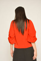 نتشي بلوزة رسمية سادة 3/4 كم منفوخ نسائي