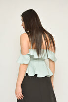 نتشي بلوزة سهرة حمالات بأكتاف مكشوفة نسائي