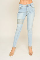 كيتشن بنطلون جينز سكيني طويل نسائي