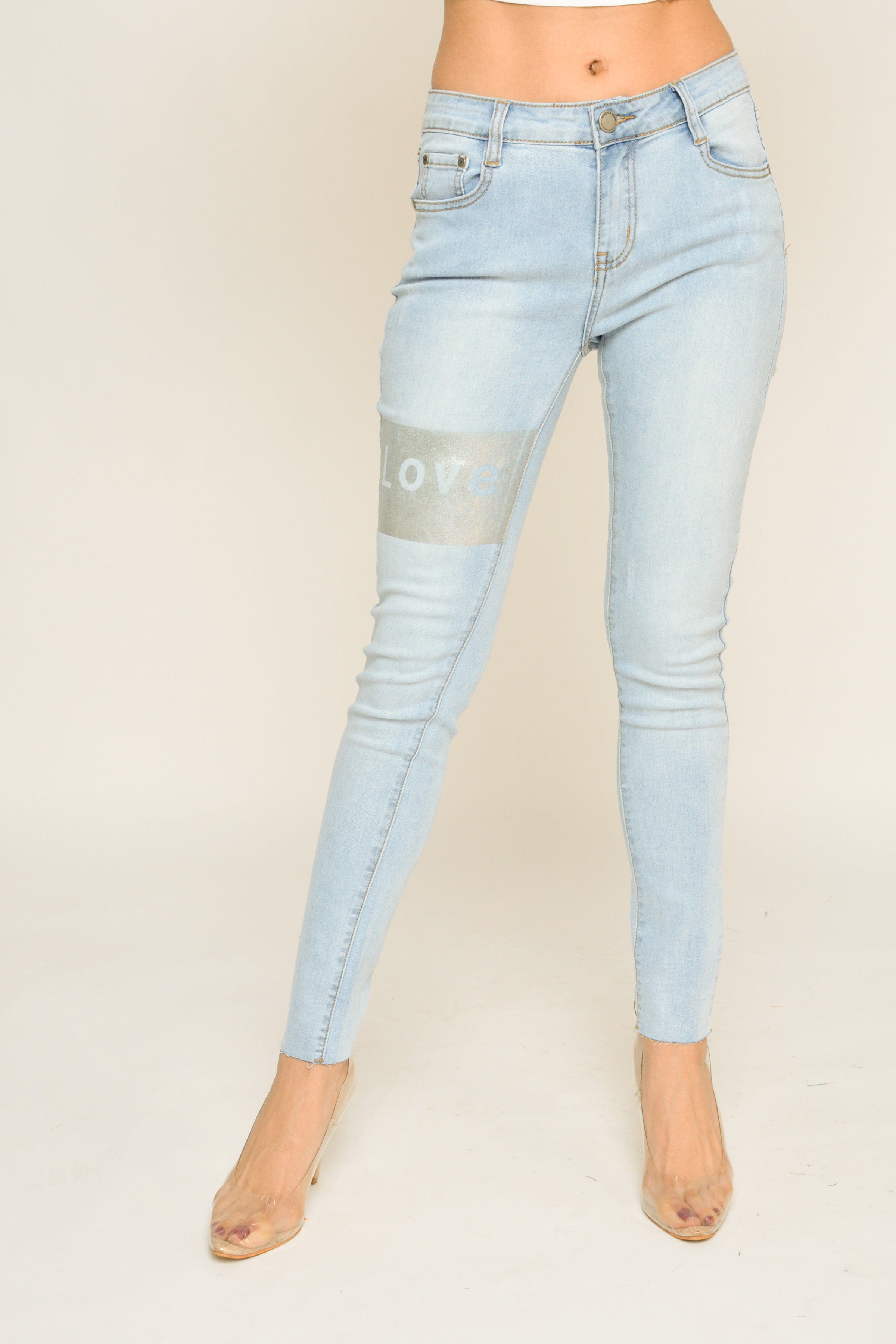 كيتشن بنطلون جينز سكيني طويل نسائي