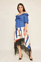 نتشي بلوزة حمالات كتف نازل بكرانيش نسائي