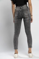 نتشي بنطلون جينز مقطع خصر مرتفع طويل نسائي