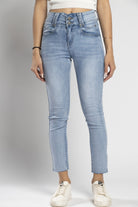 نتشي بنطلون سادة سكيني طويل نسائي