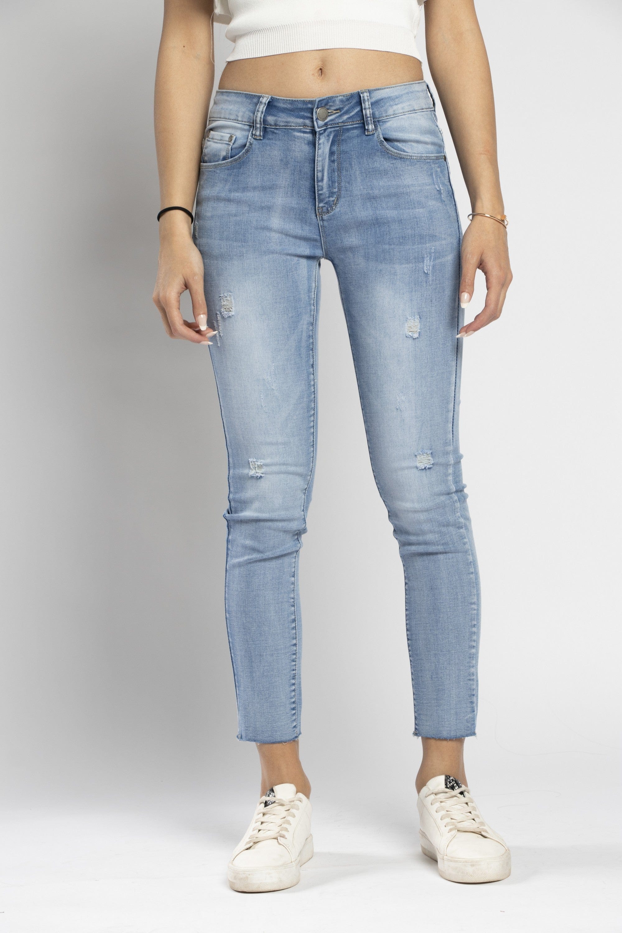 نتشي بنطلون سكيني مقطع طويل نسائي