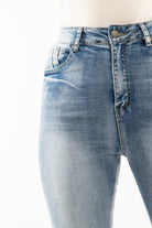 نتشي بنطلون جينز بخصر مرتفع سكيني طويل نسائي