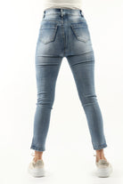 نتشي بنطلون جينز بخصر مرتفع سكيني طويل نسائي