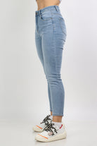 نتشي بنطلون بوي فريند هاي ويست طويل نسائي