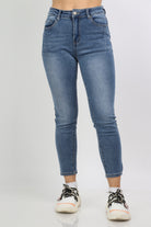 نتشي بنطلون بوي فريند هاي ويست طويل نسائي