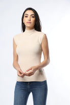 نتشي بلوزة نسائية بدون أكمام منسوجة