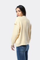 نتشي بلوفر صوف أوفر سايز كم طويل نسائي