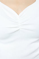 نتشي بلوزة قطنية مكشكشة من الصدر كم قصير نسائي