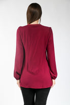 ديامانتين بلوزة مغربية مطرزة من الصدر كم طويل نسائي