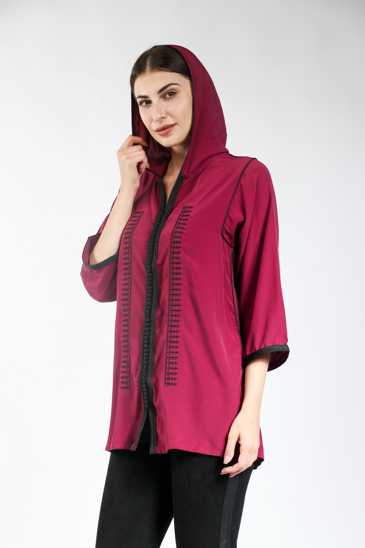 ديامانتين تونك نسائي مطرز من الأمام 3/4 كم نسائي