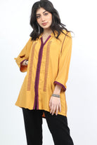 ديامانتين تونك نسائي مطرز من الأمام 3/4 كم نسائي