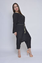 ديامانتين تونك سادة برباط على الخصر كم طويل نسائي