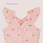 جينجرسنابس بلوزة بناتي حمالات بظهر مكشوف وردي