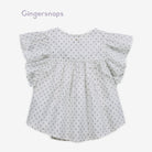 جينجرسنابس بلوزة مخرمة كم قصير منفوخ بناتي أوف وايت