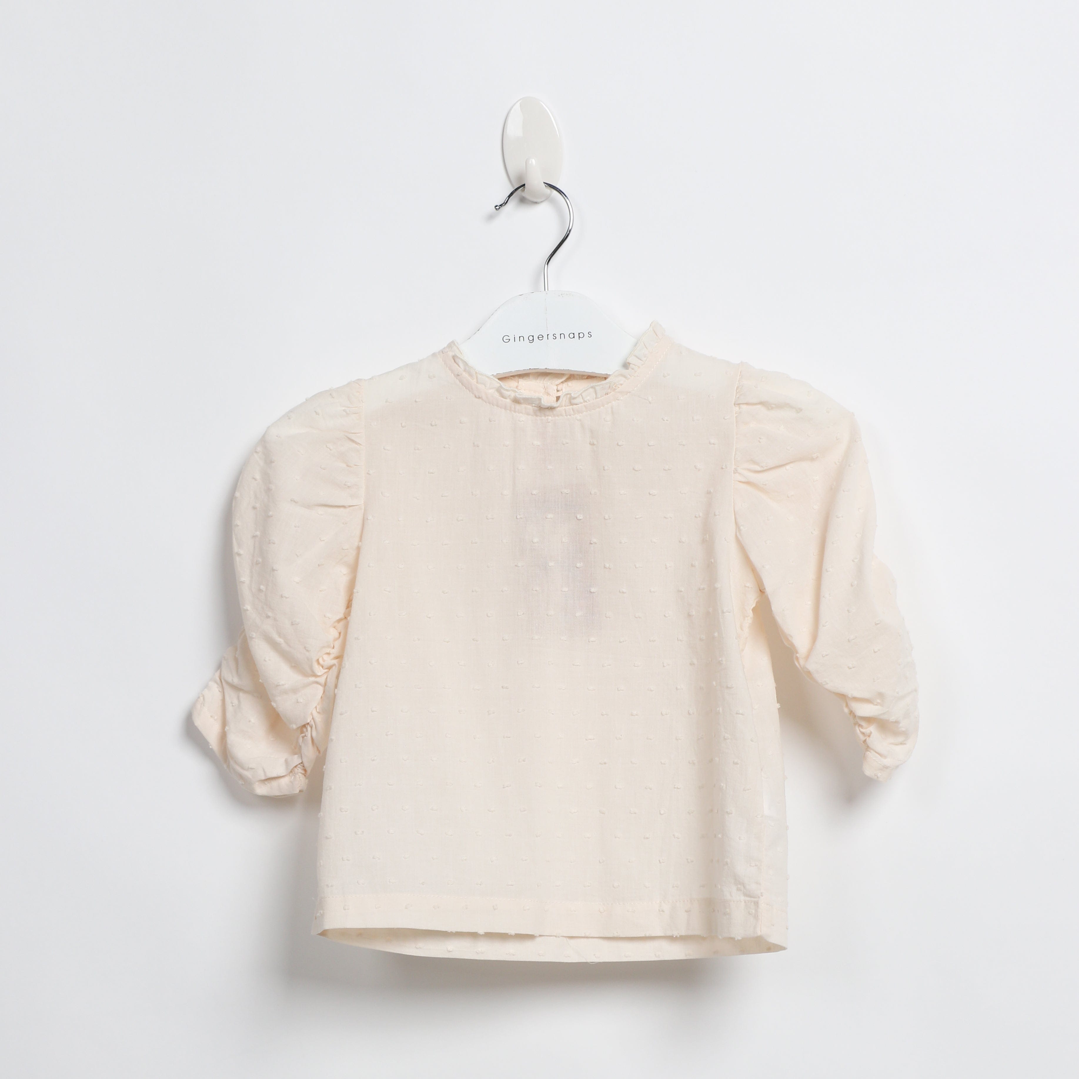 جينجرسنابس بلوزة بناتي سادة واسع أخضر رمادي