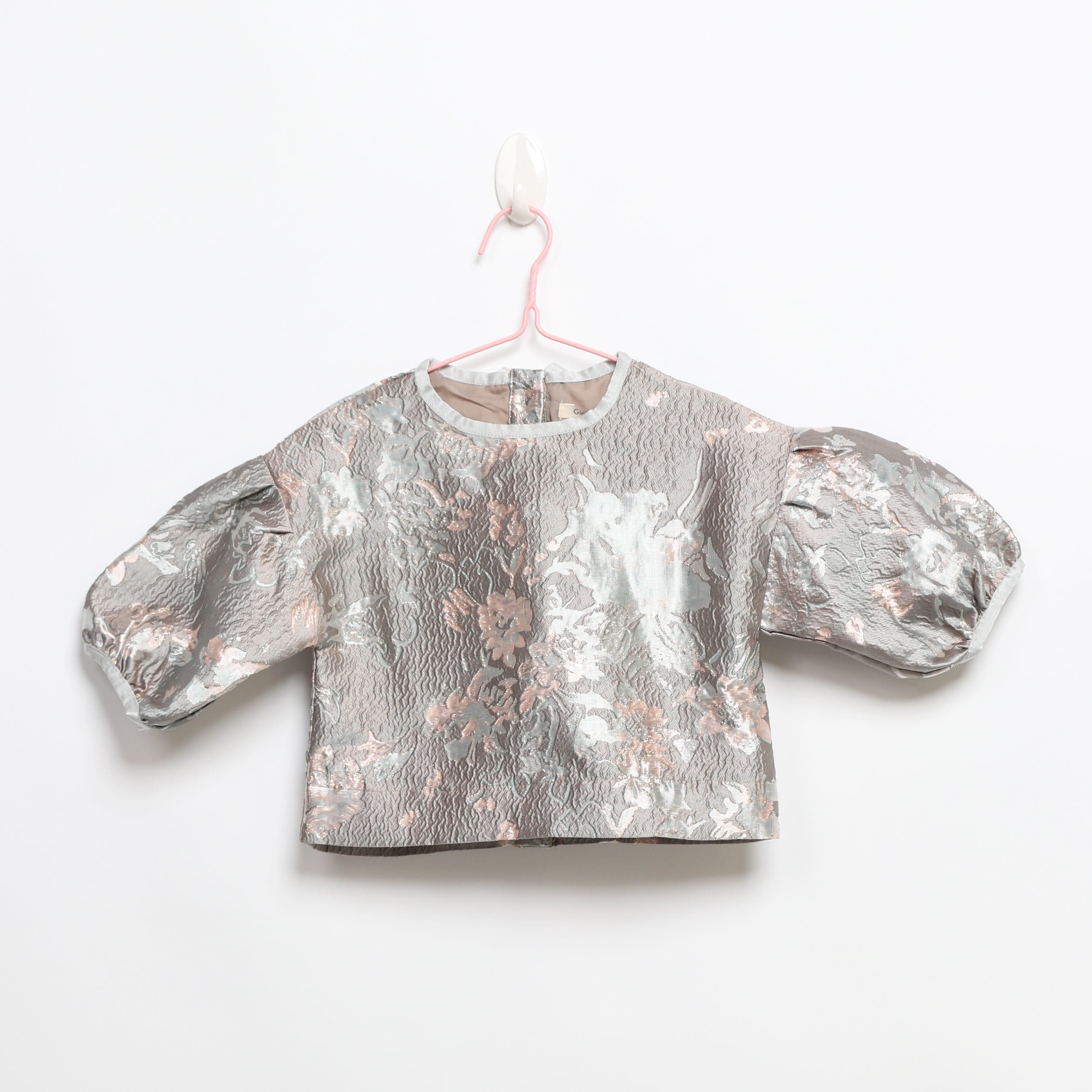 جينجرسنابس بلوزة بناتي مزهرة ملمع كم طويل متعدد الألوان