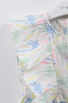 جينجرسنابس بلوزة بناتي مشجر مكشكش من الجانبين مكشكش متعدد الألوان