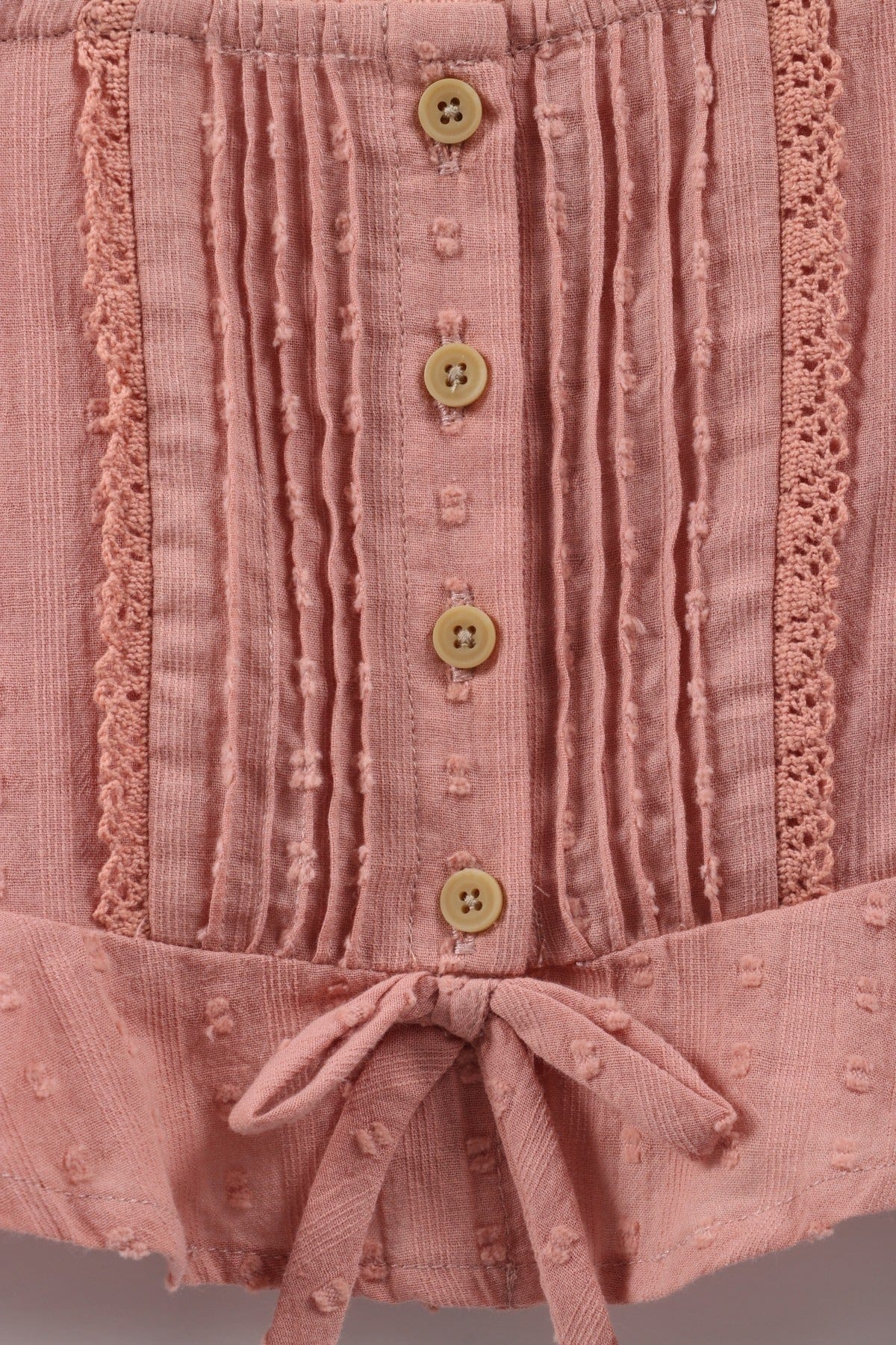 جينجرسنابس بلوزة بناتي حمالات مطرز بالخيوط زهري