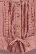 جينجرسنابس بلوزة بناتي حمالات مطرز بالخيوط زهري