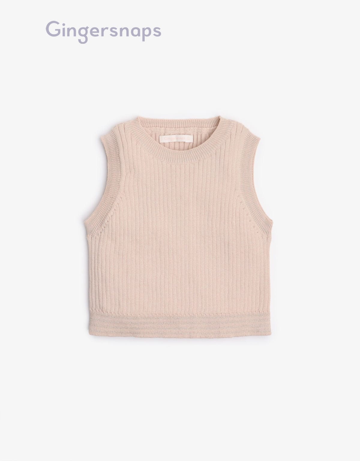 جينجرسنابس بلوزة بناتي مضلع بالطول كت البيج