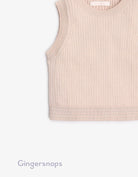 جينجرسنابس بلوزة بناتي مضلع بالطول كت البيج