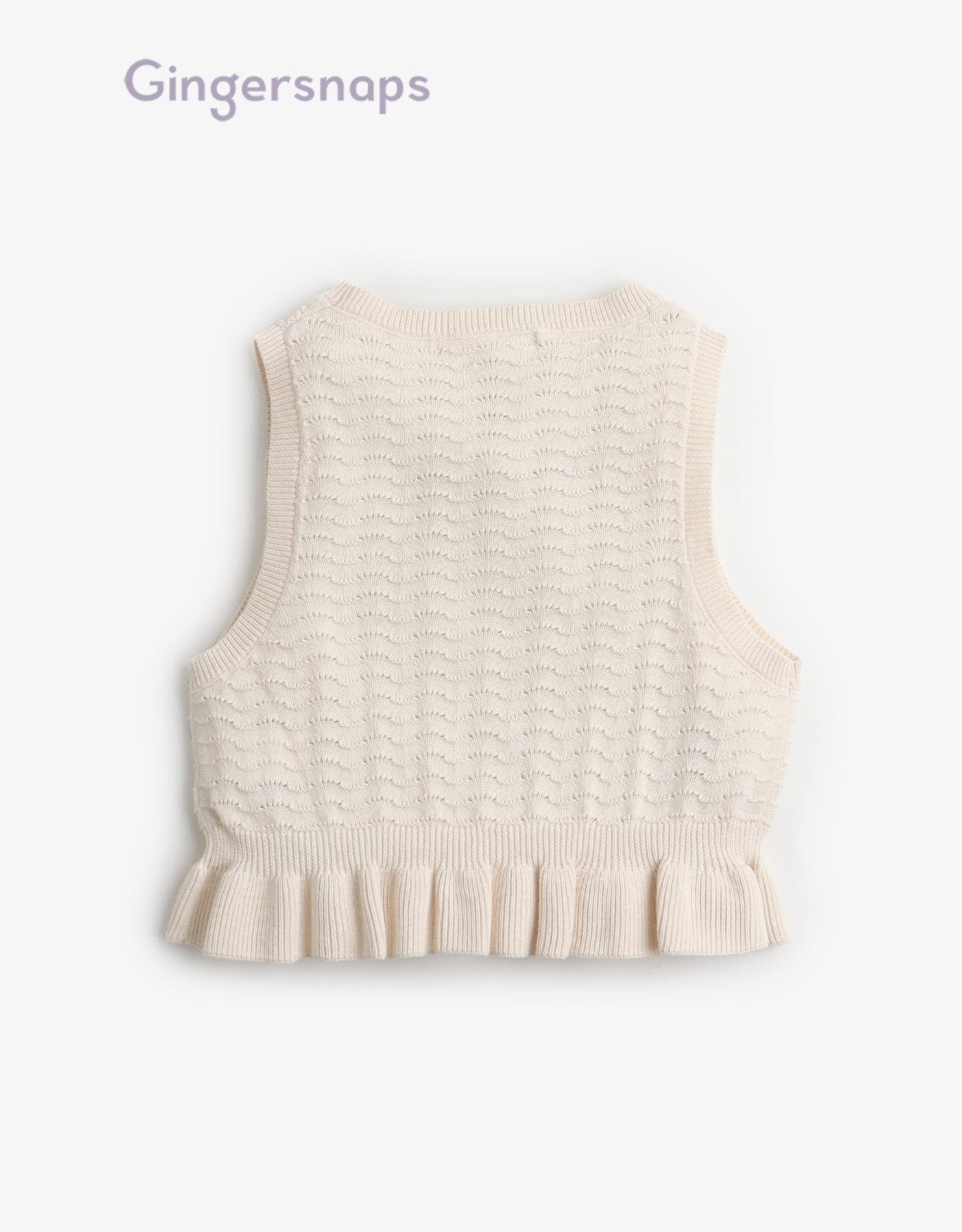 جينجرسنابس بلوزة كروب منقوشة هادية رضع بناتي - بيج